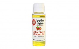 Indic Wisdom Edible Sweet Almond Oil Virgin & Cold Pressed  Plastic Bottle  30 millilitre